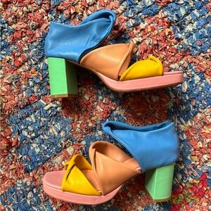 RARE Samantha Pleet tabernacle rainbow heel sandal